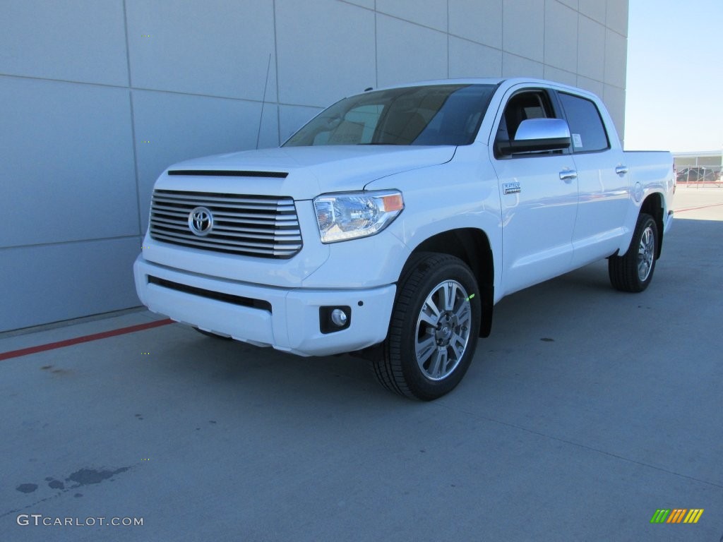 2016 Tundra Platinum CrewMax - Super White / Black photo #7