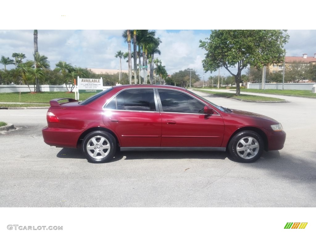 2000 Accord SE Sedan - Ruby Red Pearl / Ivory photo #5