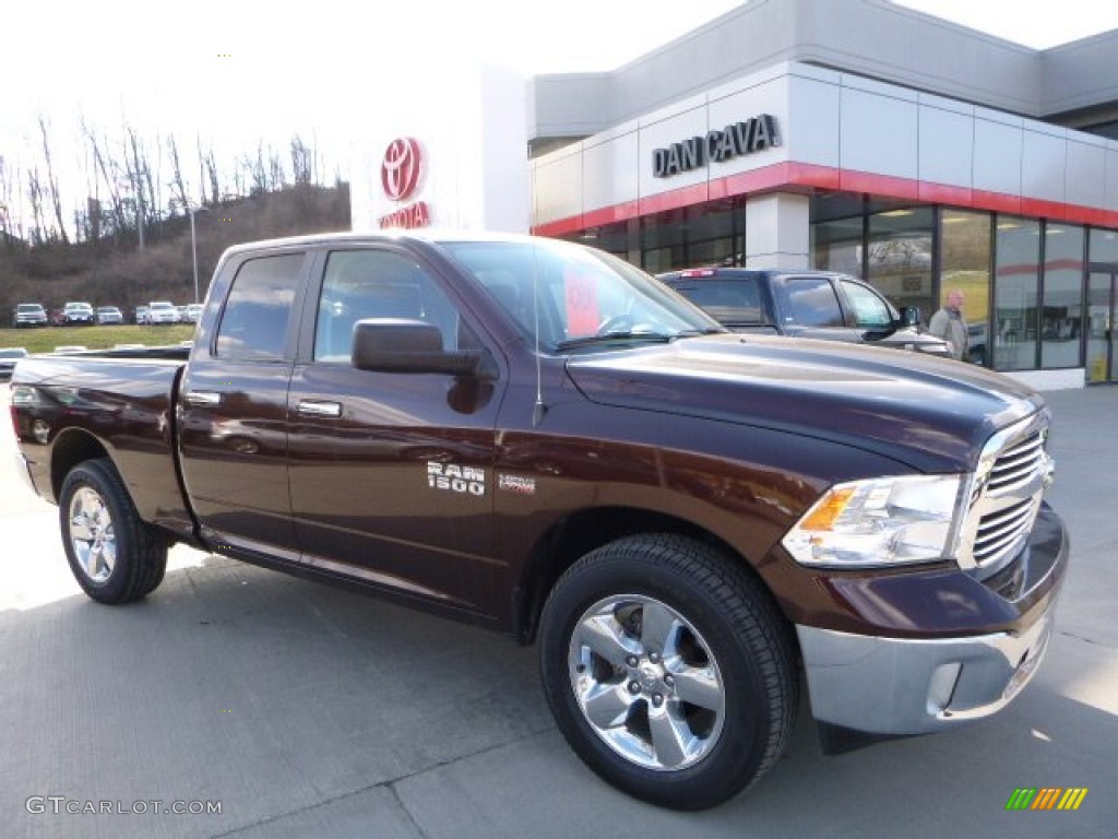 2014 1500 SLT Quad Cab 4x4 - Western Brown / Canyon Brown/Light Frost Beige photo #1
