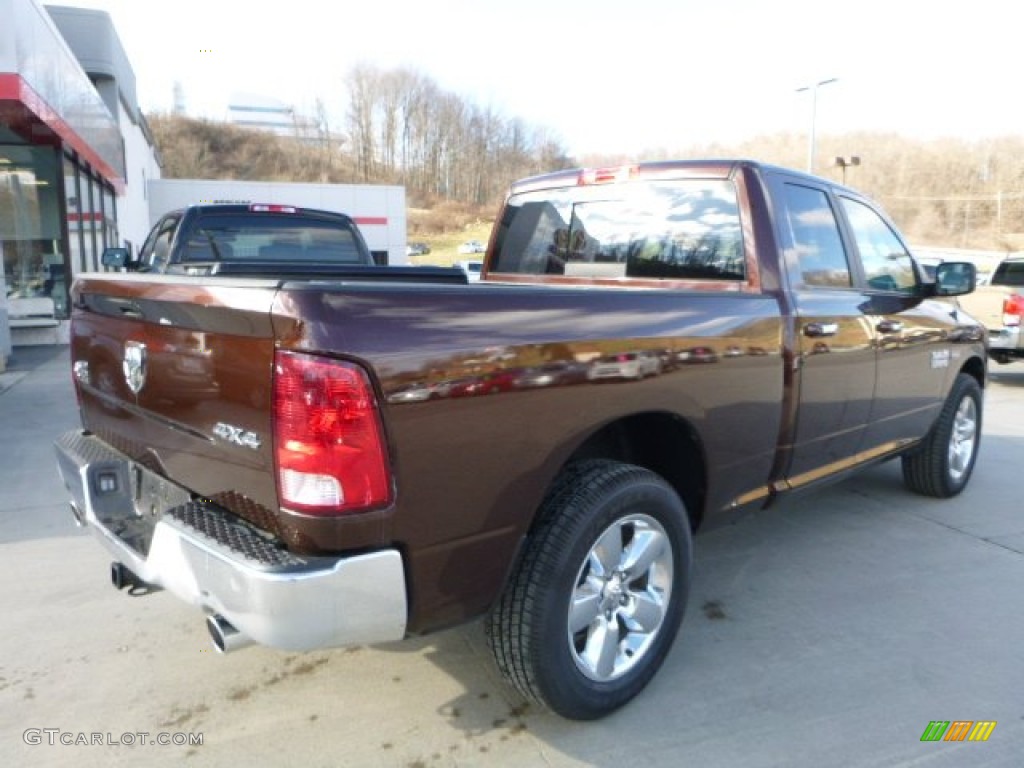 2014 1500 SLT Quad Cab 4x4 - Western Brown / Canyon Brown/Light Frost Beige photo #8