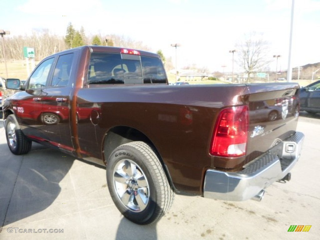 2014 1500 SLT Quad Cab 4x4 - Western Brown / Canyon Brown/Light Frost Beige photo #10