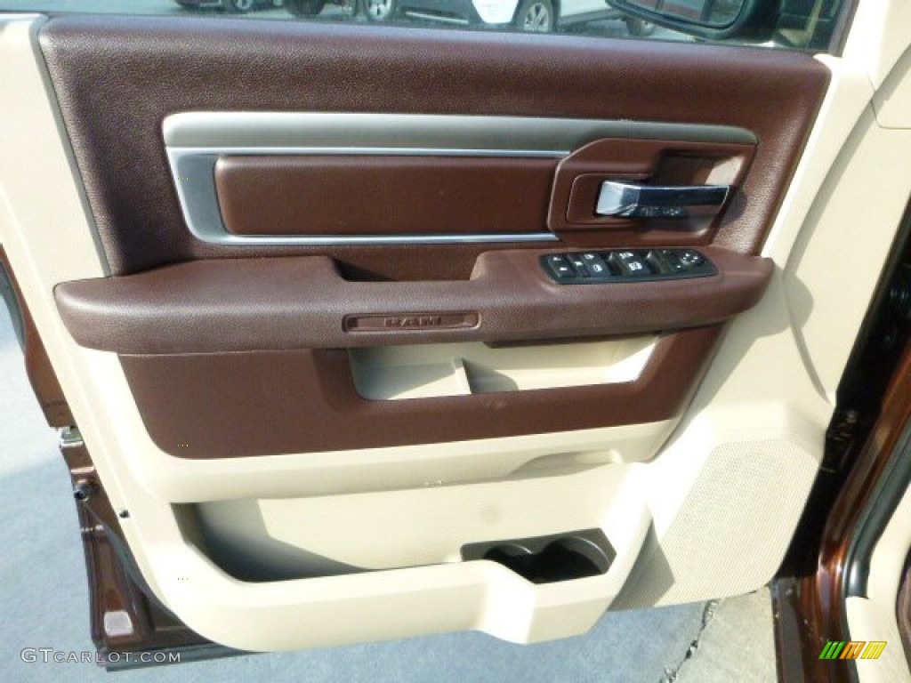 2014 1500 SLT Quad Cab 4x4 - Western Brown / Canyon Brown/Light Frost Beige photo #13