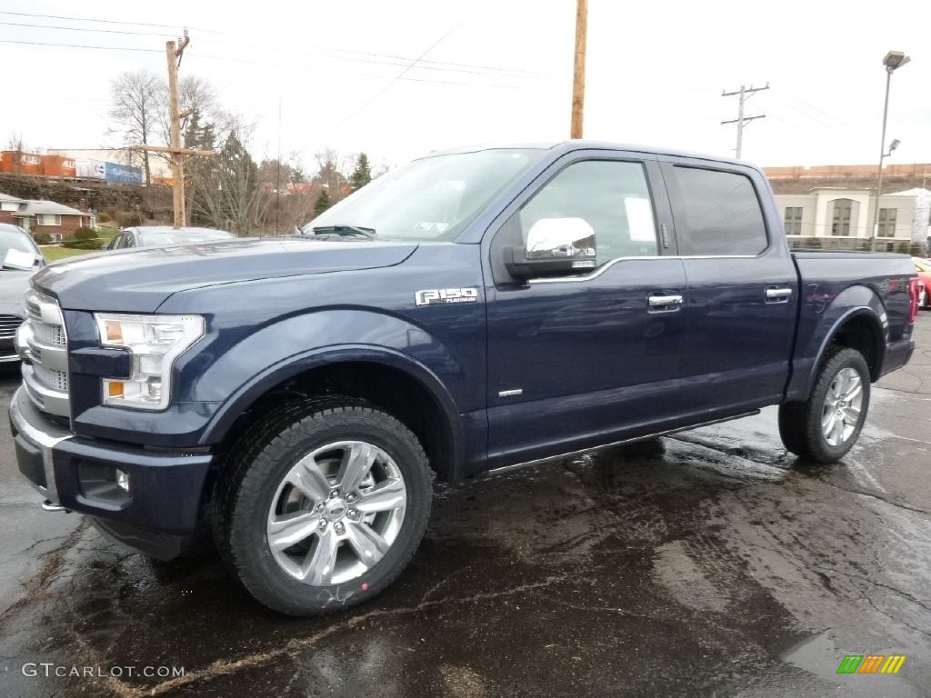 2016 F150 Platinum SuperCrew 4x4 - Blue Jeans / Black photo #4