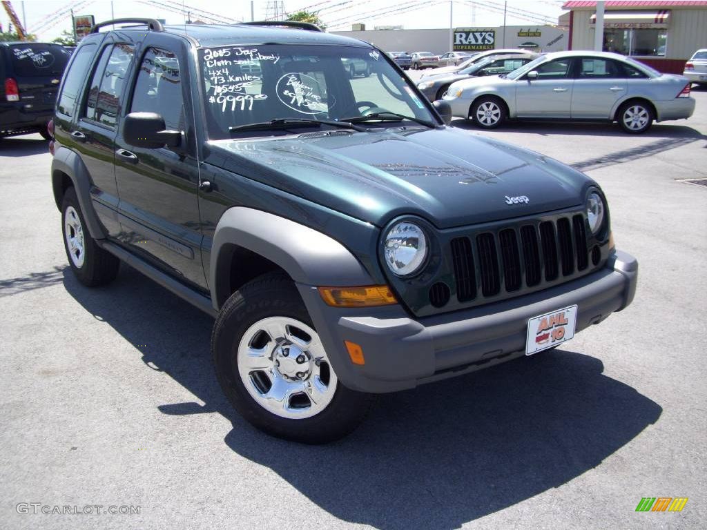 2005 Liberty Sport 4x4 - Deep Beryl Green Pearl / Medium Slate Gray photo #1