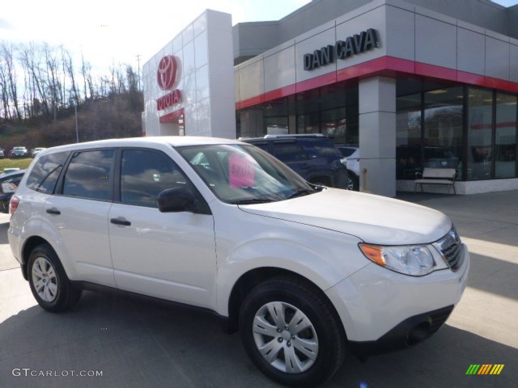 2009 Forester 2.5 X - Satin White Pearl / Platinum photo #1