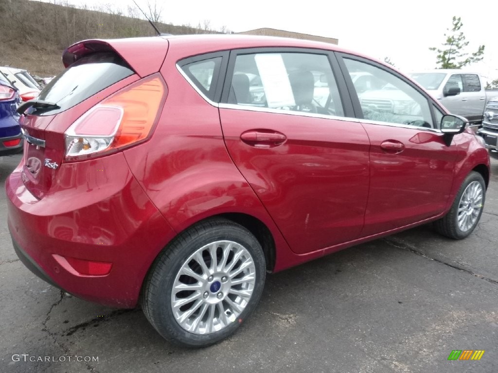 2016 Fiesta Titanium Hatchback - Ruby Red Metallic / Charcoal Black photo #2