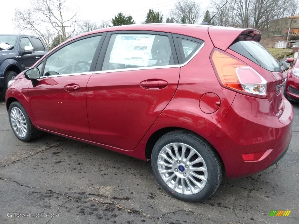 2016 Fiesta Titanium Hatchback - Ruby Red Metallic / Charcoal Black photo #3