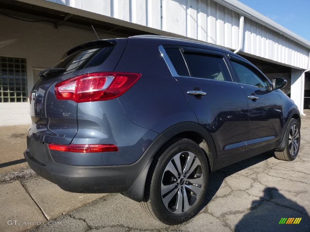 2013 Sportage EX AWD - Twilight Blue / Alpine Gray photo #2