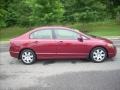 2007 Tango Red Pearl Honda Civic LX Sedan  photo #2