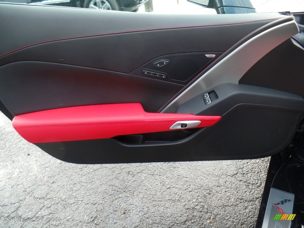 2016 Chevrolet Corvette Stingray Coupe Adrenaline Red Door Panel Photo #110591995