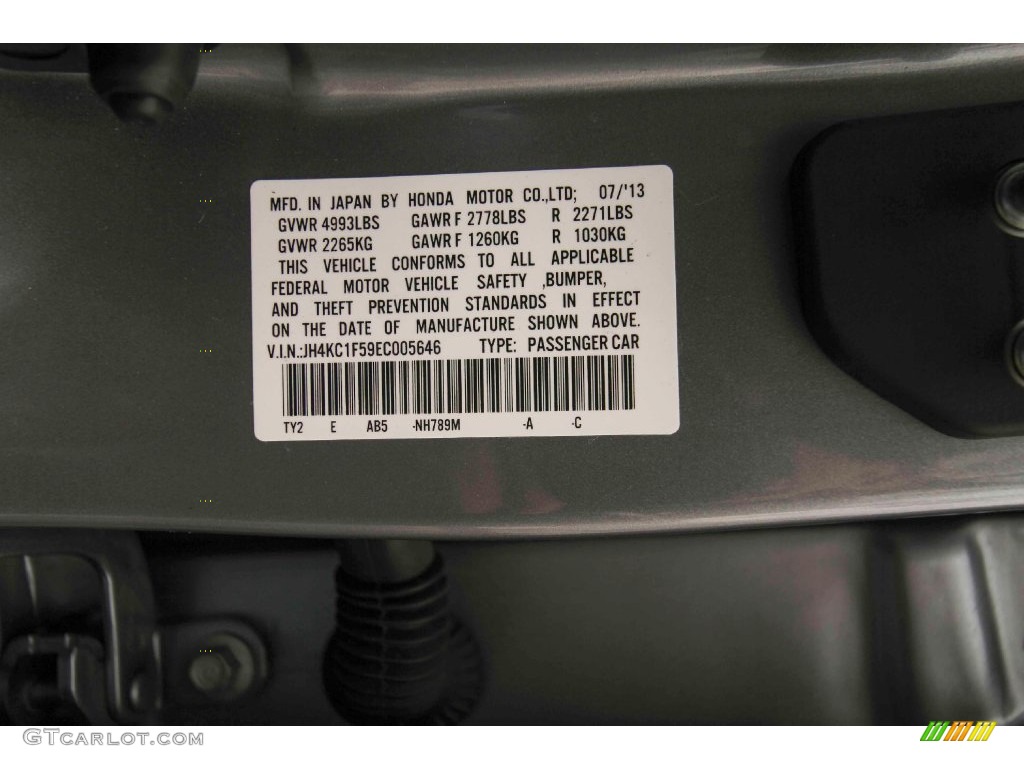 2014 Acura RLX Technology Package Color Code Photos