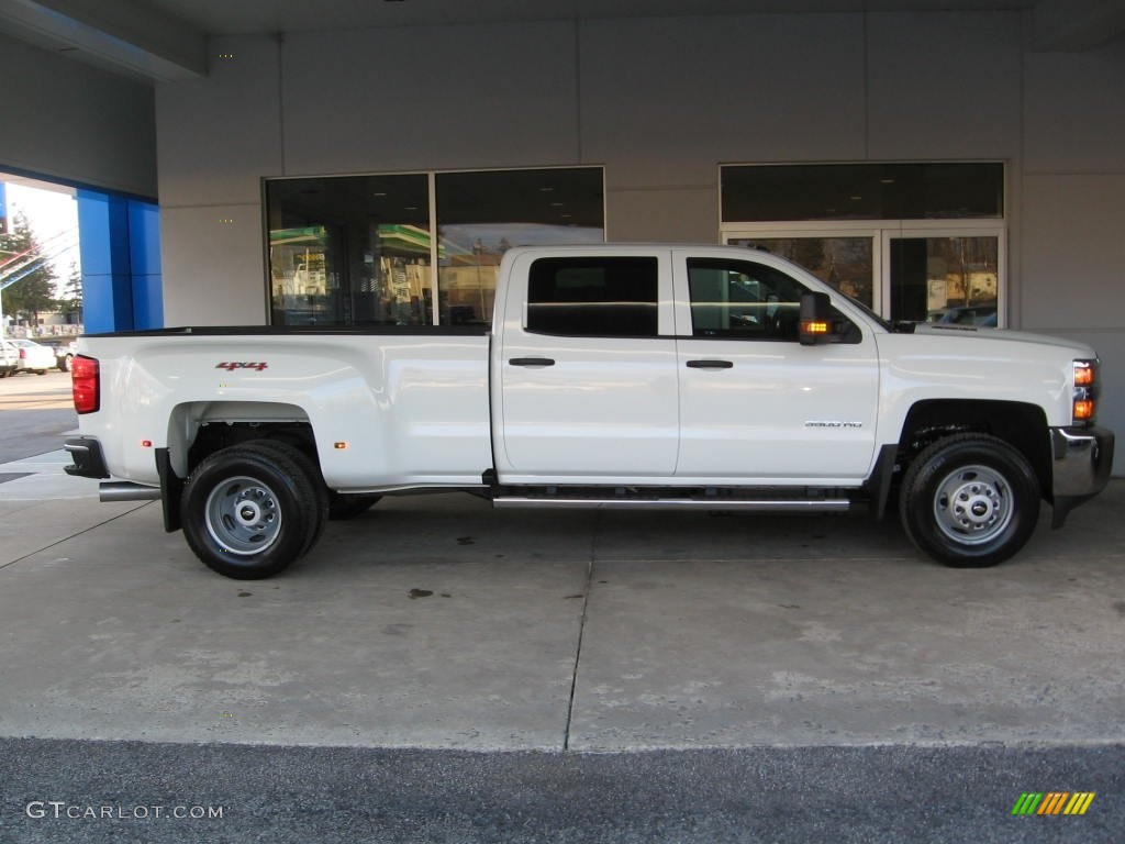 Summit White 2016 Chevrolet Silverado 3500HD WT Crew Cab 4x4 Dual Rear Wheel Exterior Photo #110594002