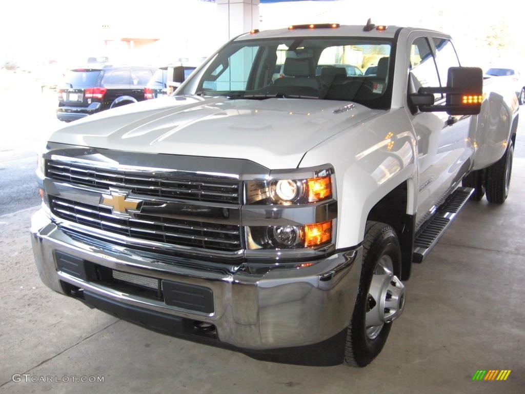 Summit White 2016 Chevrolet Silverado 3500HD WT Crew Cab 4x4 Dual Rear Wheel Exterior Photo #110594386