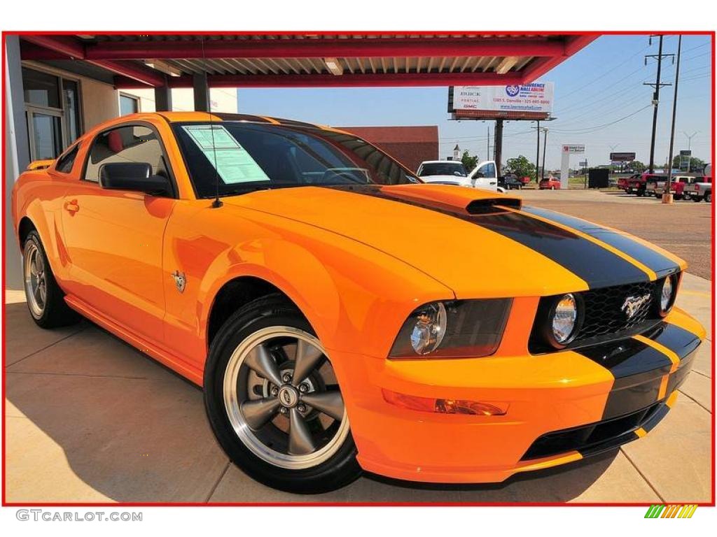 2009 Mustang GT Premium Coupe - Grabber Orange / Dark Charcoal photo #7