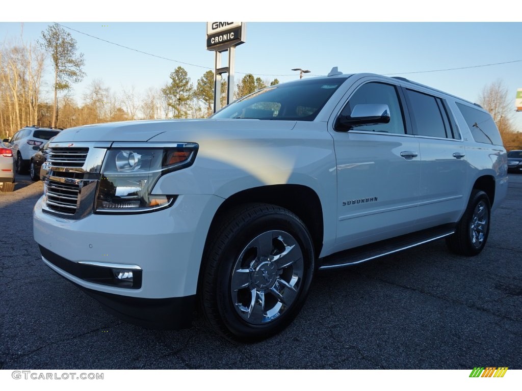 2016 Suburban LTZ - Summit White / Cocoa/Dune photo #3