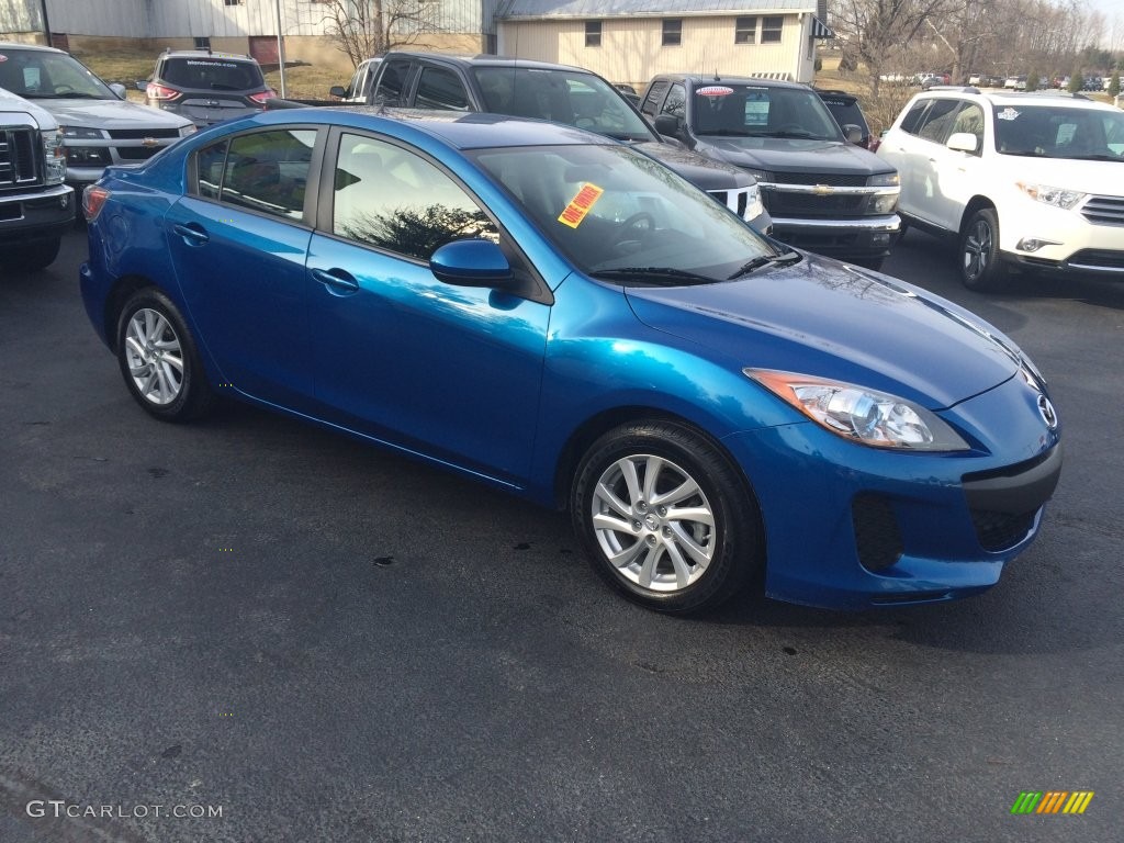 2012 MAZDA3 i Touring 4 Door - Sky Blue Mica / Black photo #1