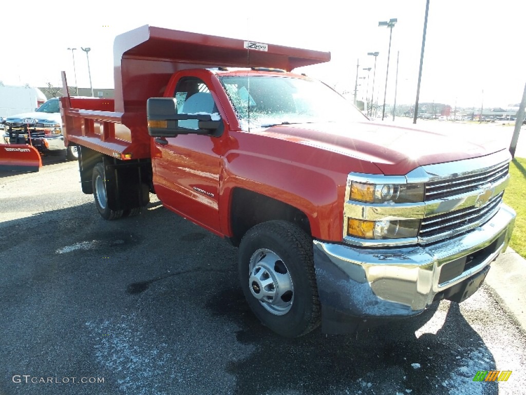 2015 Silverado 3500HD WT Regular Cab 4x4 Chassis - Victory Red / Jet Black/Dark Ash photo #3
