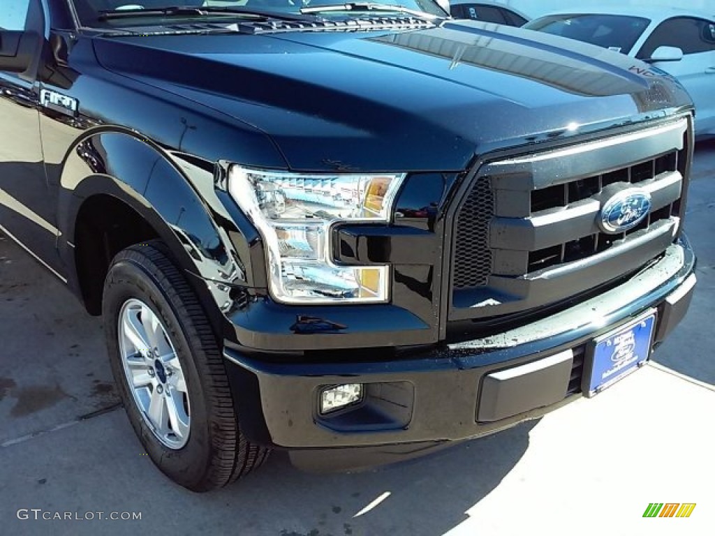 2016 F150 XL Regular Cab - Shadow Black / Medium Earth Gray photo #2