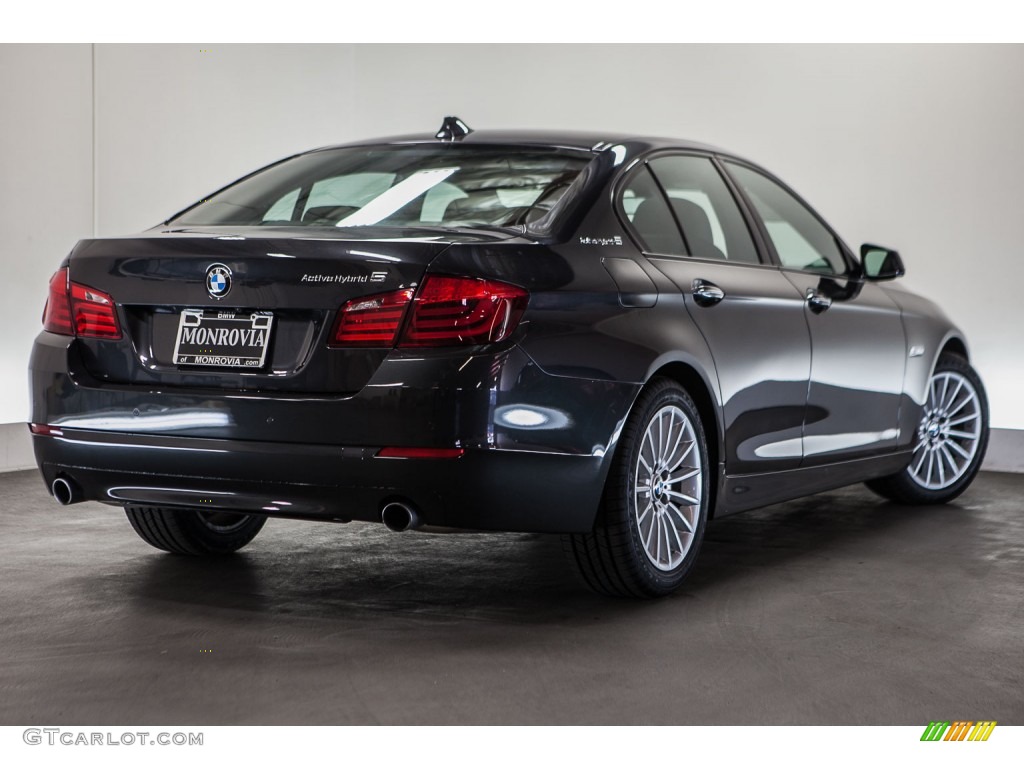 2013 5 Series ActiveHybrid 5 - Dark Graphite Metallic II / Black photo #14