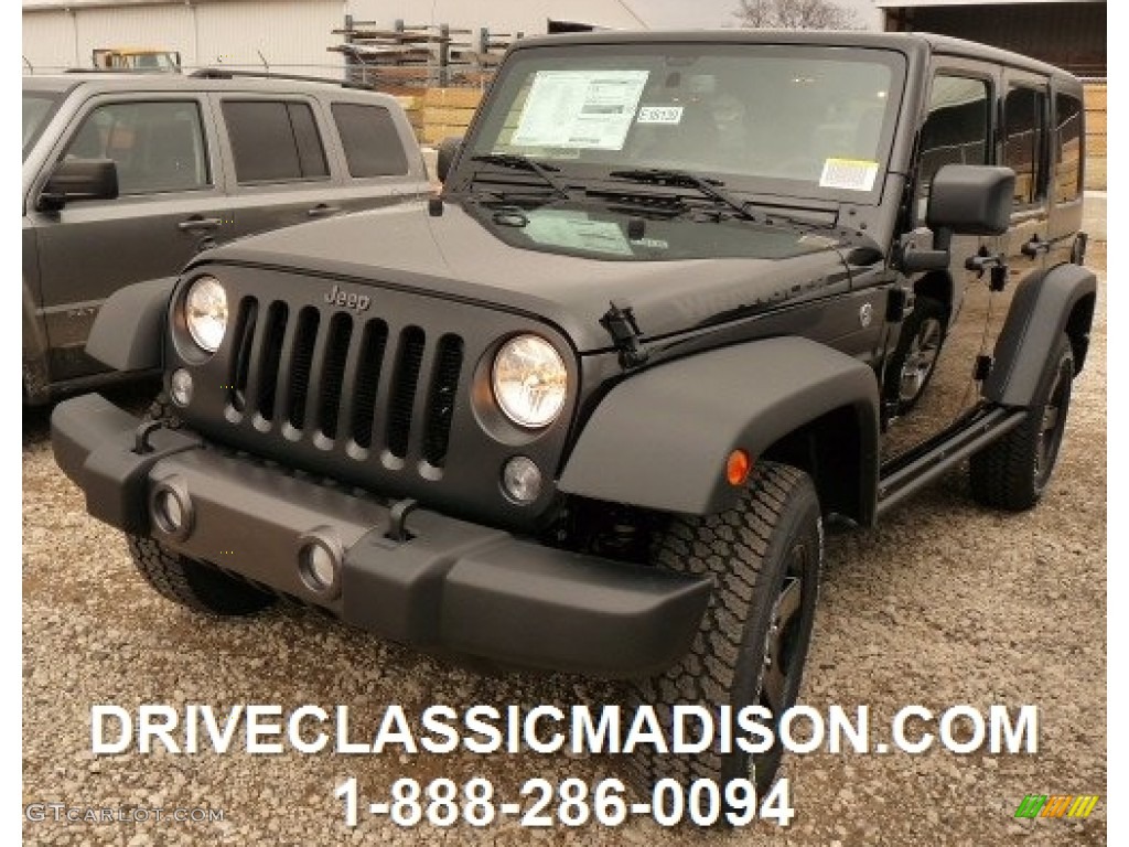 2016 Wrangler Unlimited Sport 4x4 - Black / Black photo #1