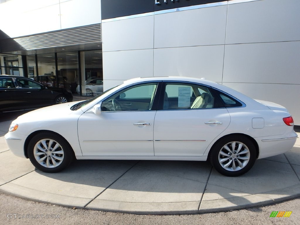 2008 Azera Limited - Powder White Pearl / Beige photo #2