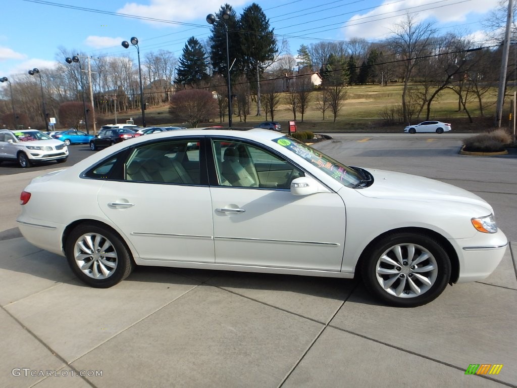 2008 Azera Limited - Powder White Pearl / Beige photo #6
