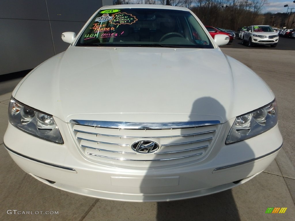 2008 Azera Limited - Powder White Pearl / Beige photo #8