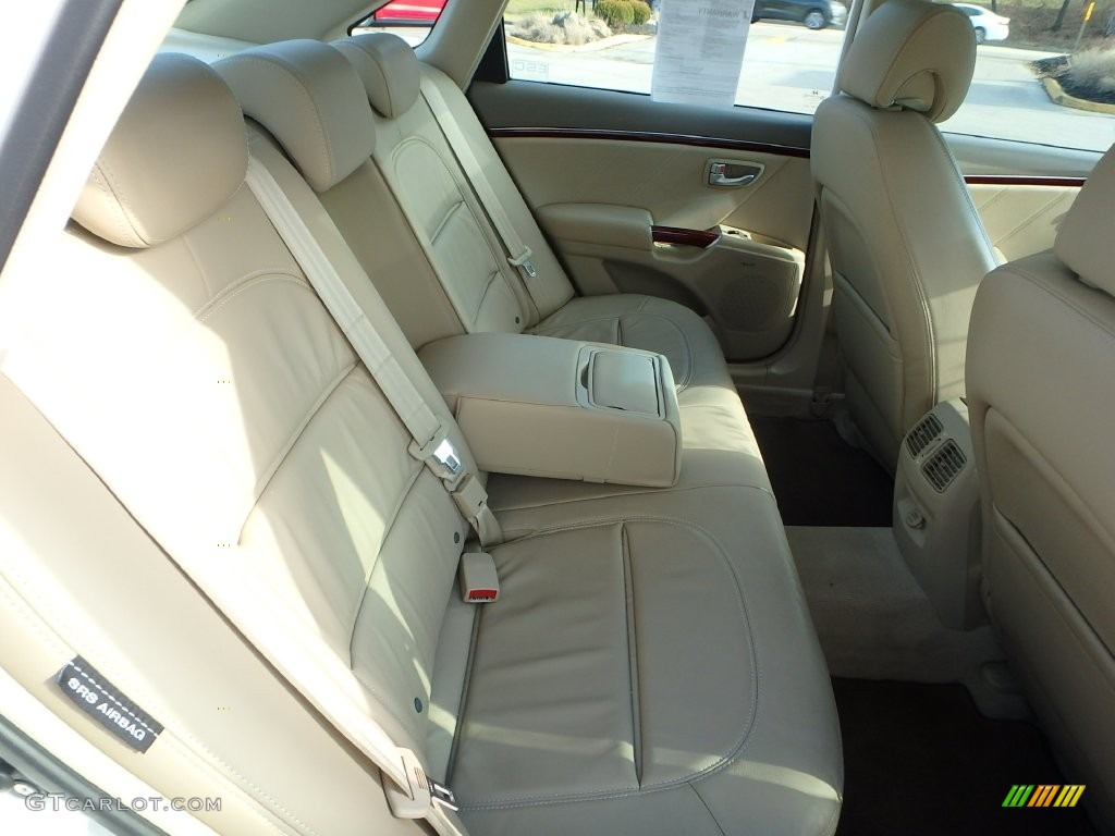 2008 Azera Limited - Powder White Pearl / Beige photo #14