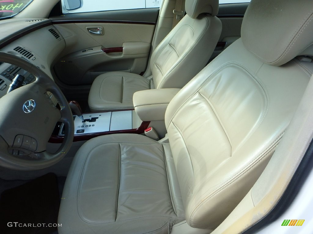 2008 Azera Limited - Powder White Pearl / Beige photo #16