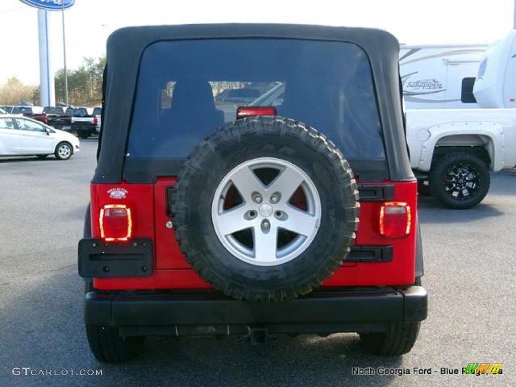 2006 Wrangler SE 4x4 - Flame Red / Dark Slate Gray photo #4