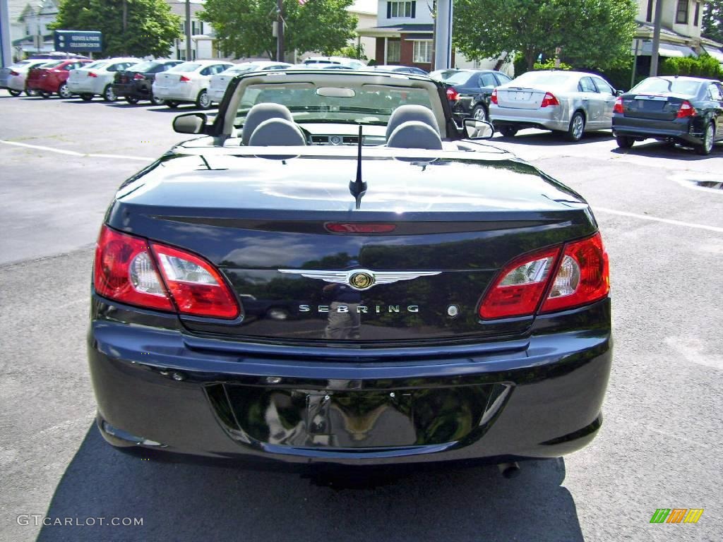 2008 Sebring LX Convertible - Brilliant Black Crystal Pearl / Dark Slate Gray/Light Slate Gray photo #6