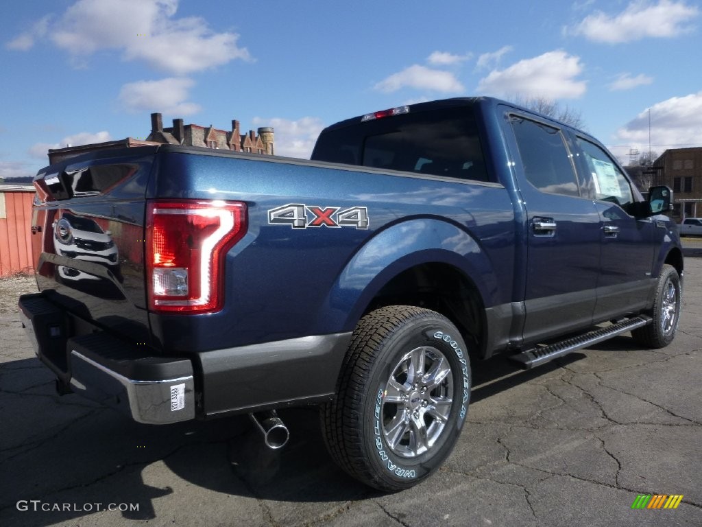 2016 F150 XLT SuperCrew 4x4 - Blue Jeans / Medium Earth Gray photo #2