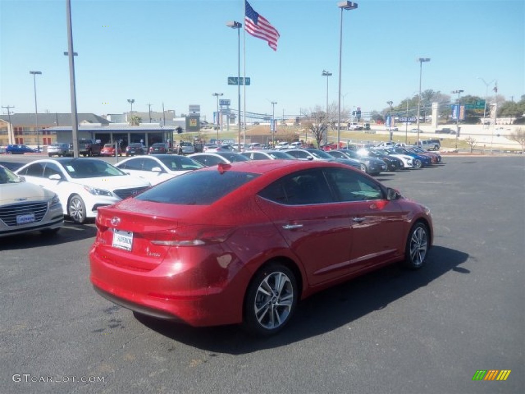 2017 Elantra Limited - Red / Beige photo #11
