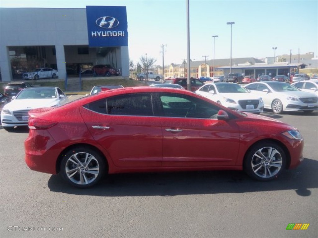 2017 Elantra Limited - Red / Beige photo #12