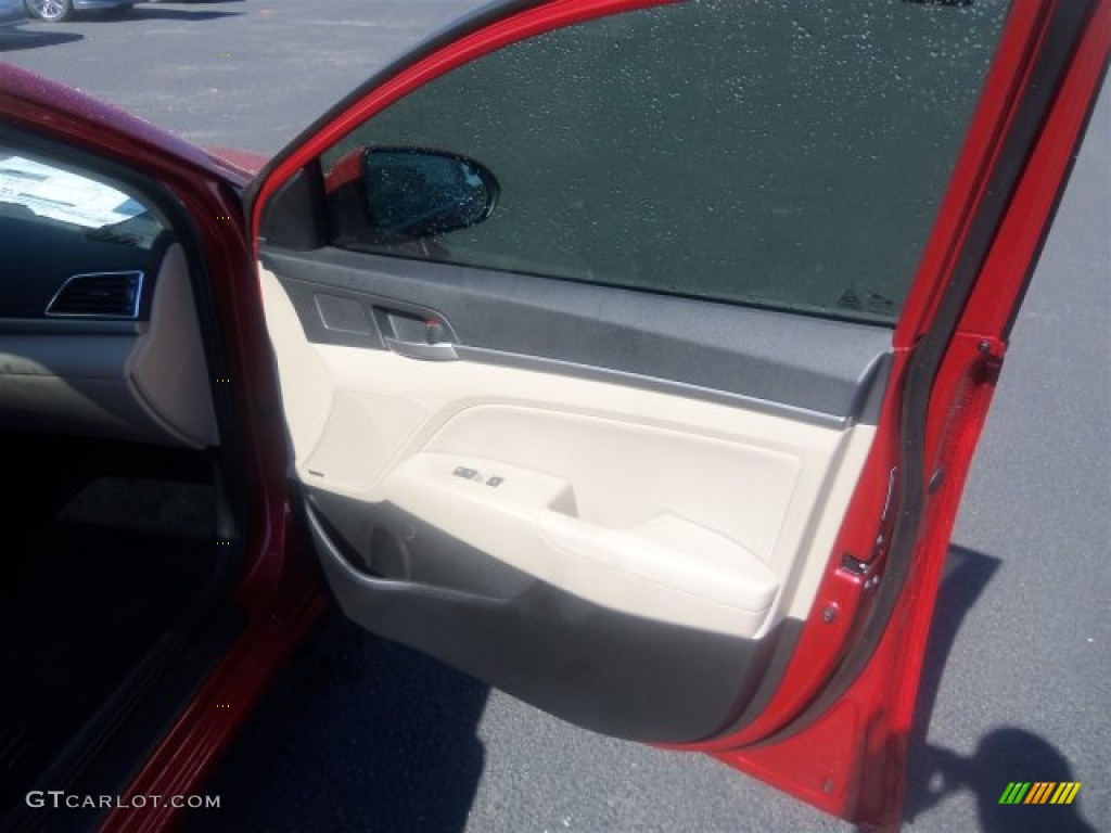 2017 Elantra Limited - Red / Beige photo #13