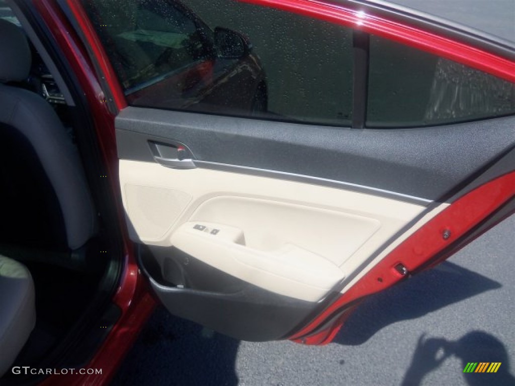 2017 Elantra Limited - Red / Beige photo #15