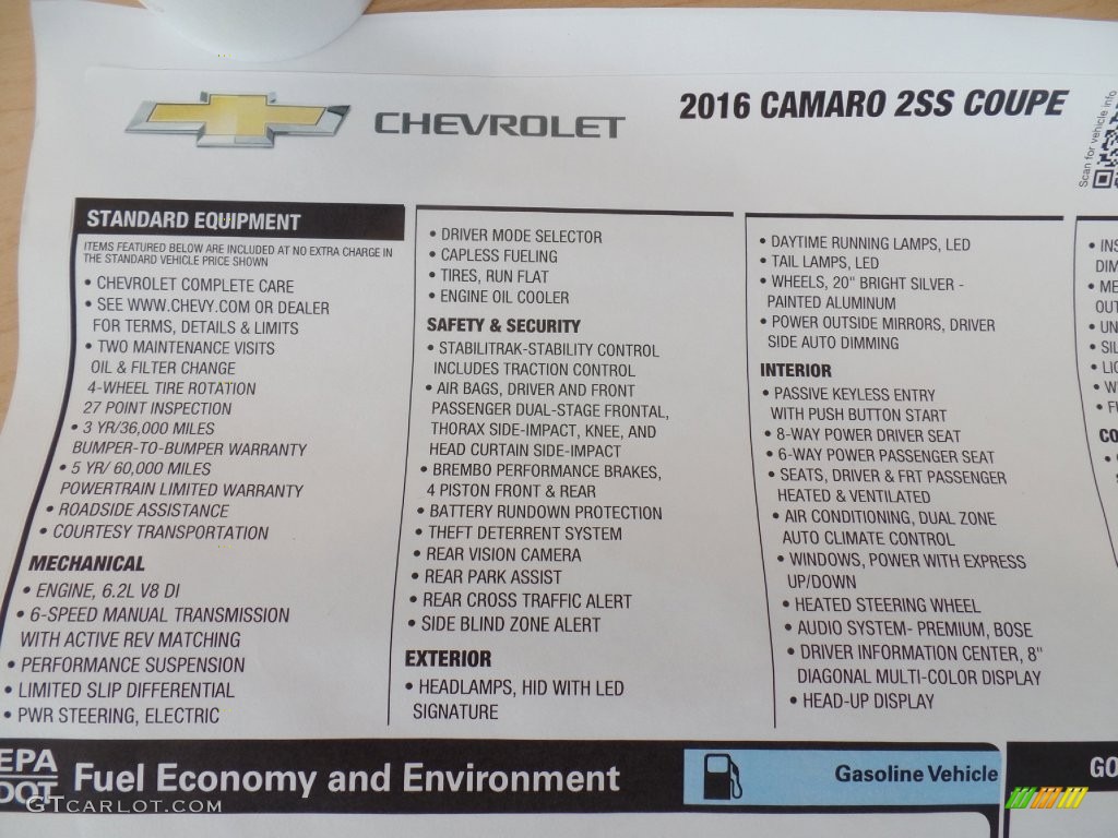 2016 Camaro SS Coupe - Hyper Blue Metallic / Medium Ash Gray photo #56
