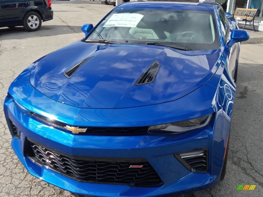 2016 Camaro SS Coupe - Hyper Blue Metallic / Medium Ash Gray photo #62