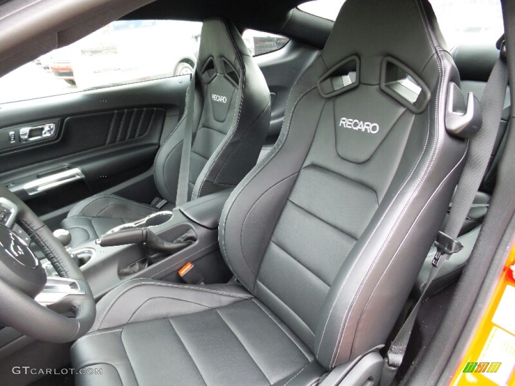 Ebony Recaro Sport Seats Interior 2016 Ford Mustang GT Premium Coupe Photo #110644391
