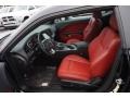 Black/Ruby Red 2016 Dodge Challenger R/T Plus Interior Color