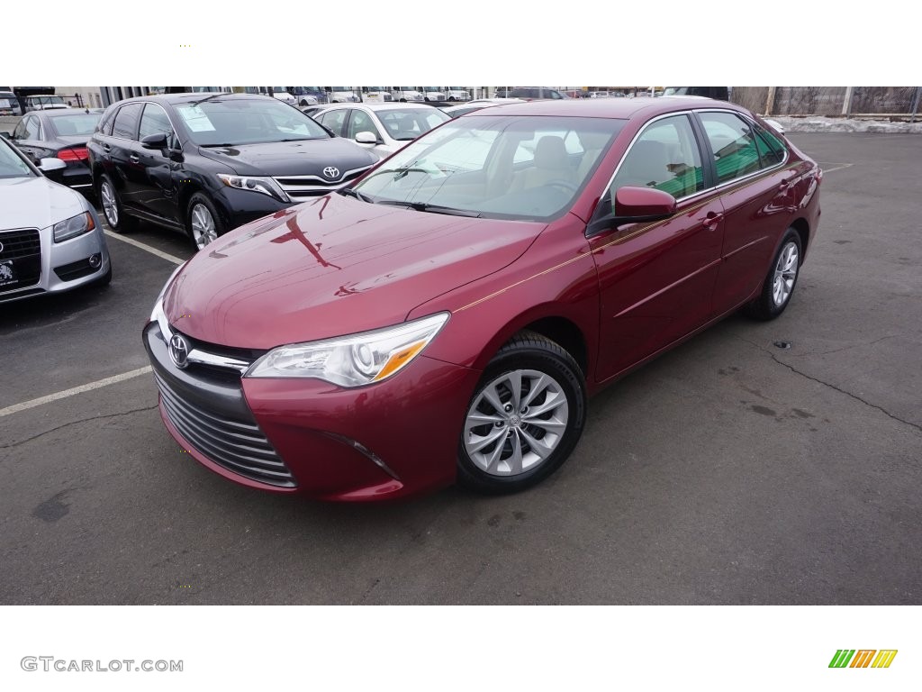 2015 Camry LE - Ruby Flare Pearl / Ash photo #2