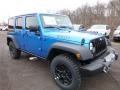 2016 Hydro Blue Pearl Jeep Wrangler Unlimited Sport 4x4  photo #12