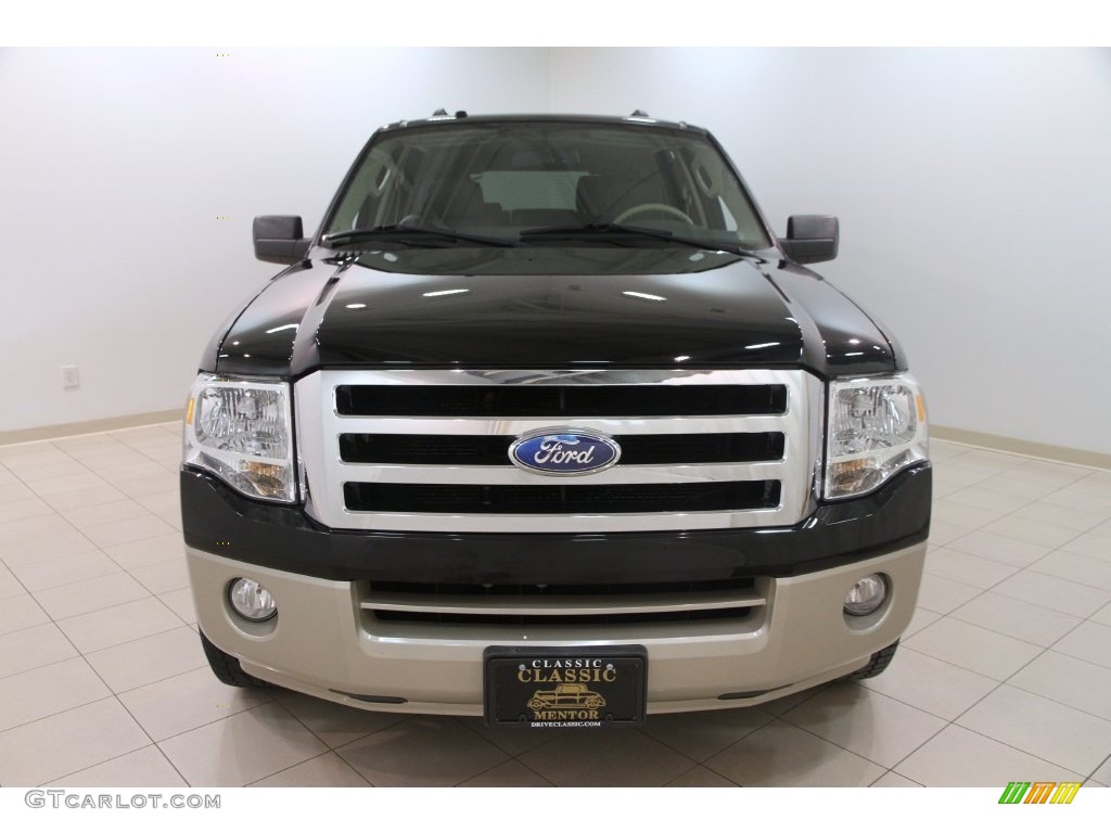 2007 Expedition EL Eddie Bauer - Black / Camel/Grey Stone photo #2