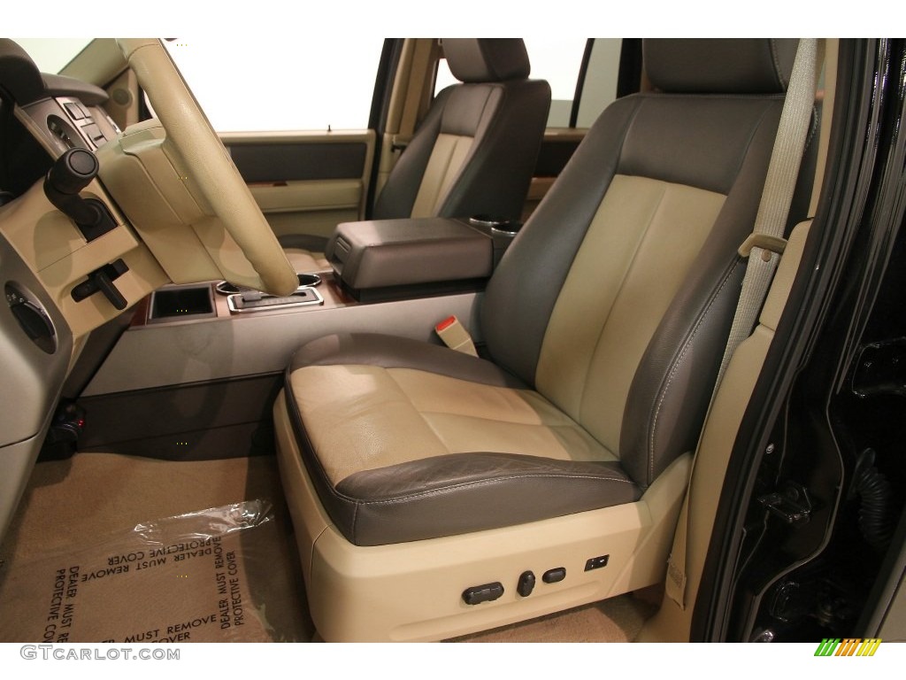 2007 Expedition EL Eddie Bauer - Black / Camel/Grey Stone photo #6