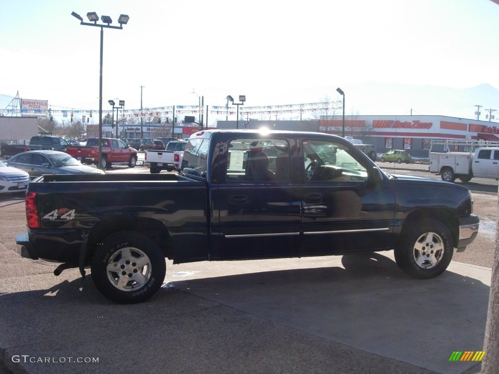 2005 Silverado 1500 LS Crew Cab 4x4 - Dark Blue Metallic / Dark Charcoal photo #6