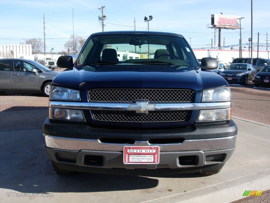 2005 Silverado 1500 LS Crew Cab 4x4 - Dark Blue Metallic / Dark Charcoal photo #8