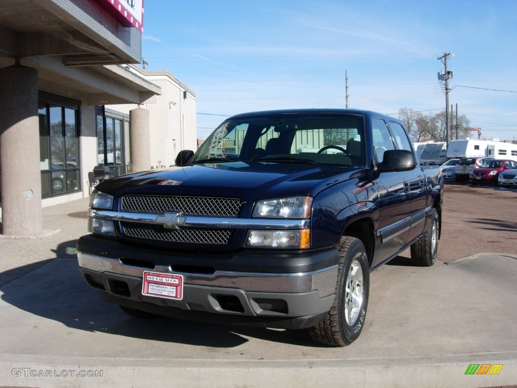 2005 Silverado 1500 LS Crew Cab 4x4 - Dark Blue Metallic / Dark Charcoal photo #24