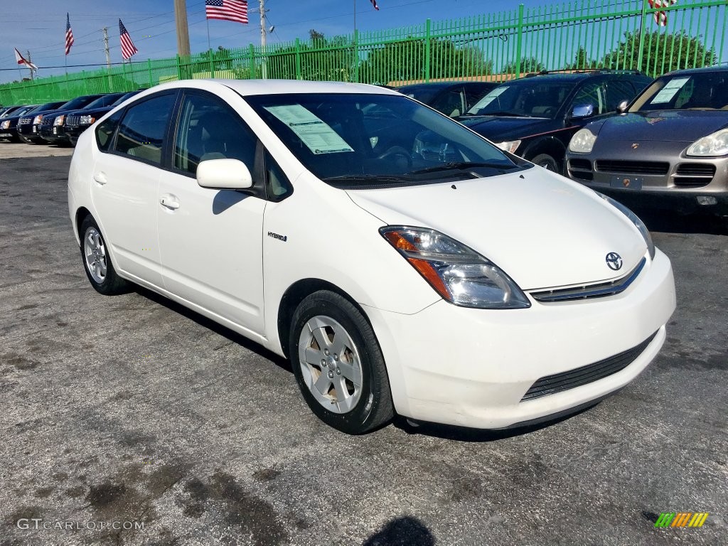 2008 Prius Hybrid Touring - Super White / Bisque photo #3