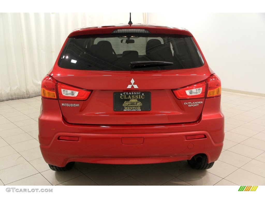 2011 Outlander Sport ES - Rally Red Metallic / Black photo #14