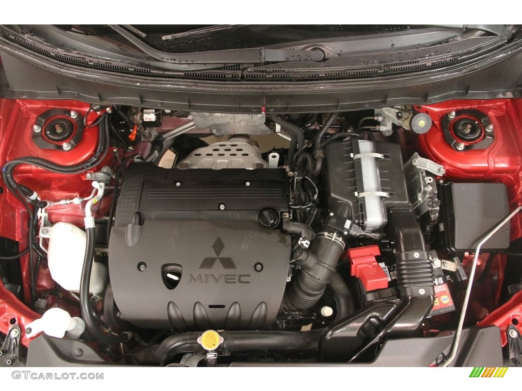 2011 Outlander Sport ES - Rally Red Metallic / Black photo #15